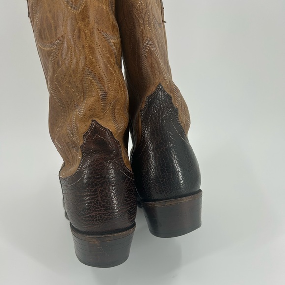 Lucchese 2000 Brown Cowboy Boots Size 9 EE - Picture 5 of 7